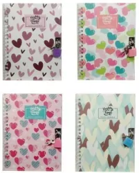 Pamiętnik z kłódką w serca MIX