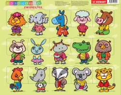 Puzzle ramkowe. Zwierzątka