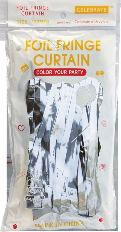 Kurtyna dekoracyjna 100x200cm srebrna - tantis.pl