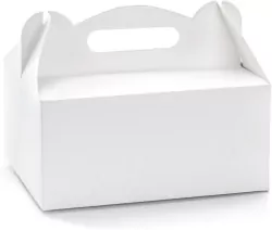 Ozdobne pudełka na ciasto, białe