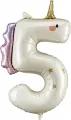 Balon foliowy Cyfra 5 Jednorożec 93cm - tantis.pl