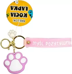 Brelok. Kocia łapka. Fioletowy