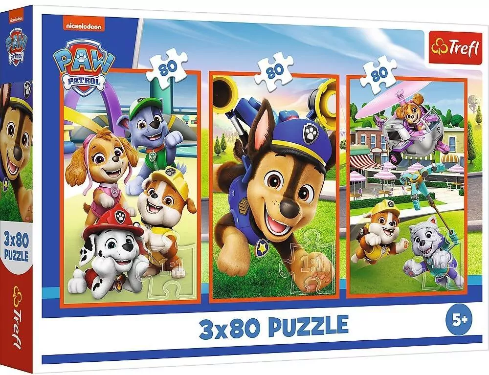 Puzzle 3x80 Psia zgraja TREFL - tantis.pl