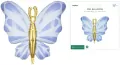 Balon foliowy Motyl 69x69cm błękit - tantis.pl