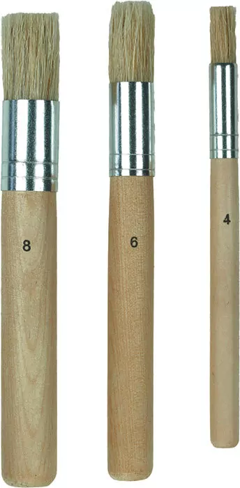 Pędzle szczecionowe okrągłe do tapowania mix 3szt - tantis.pl