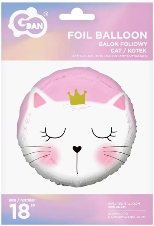 Balon foliowy Kotek 45cm - tantis.pl