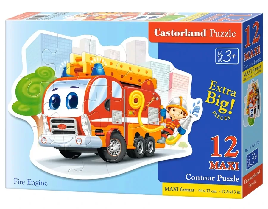 Puzzle 12 maxi. Wóz strażacki CASTORLAND - tantis.pl