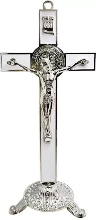 Krzyż Św. Benedykta Biały 23,5cm - tantis.pl