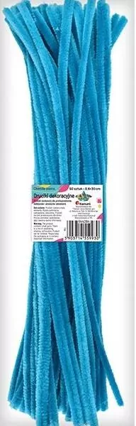 Druciki dekoracyjne 0,6x30cm turkusowe 50szt - tantis.pl
