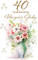 Kartka okolicznościowa Rocznica ślubu 40
