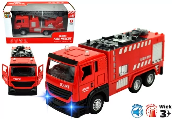 Pojazd metalowy. Wóz strażacki, 15cm - tantis.pl