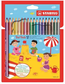 Kredki Trio 15+3 kolory etui STABILO - tantis.pl