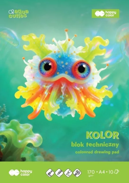 Blok techniczny kolor A4/10K 170g HAPPY COLOR - tantis.pl