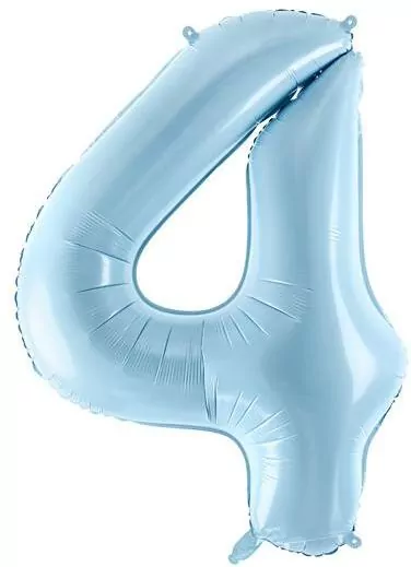 Balon foliowy 4 jasny niebieski 86cm - tantis.pl