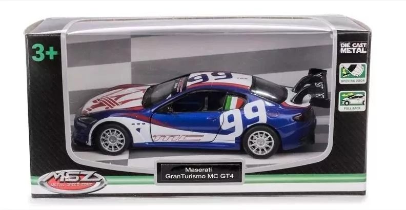 MSZ. Maserati GranTurismo MC GT4 blue 1:43 - tantis.pl