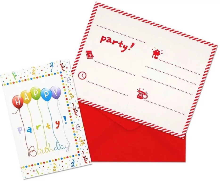 Zaproszenia z kopertami Happy Birthday - tantis.pl
