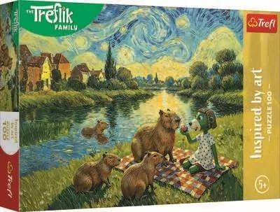 Puzzle 100 Karmiąc kapibary TREFL - tantis.pl