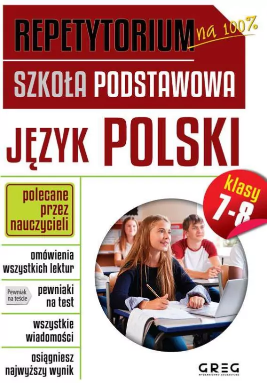 Repetytorium. Język polski. Szkoła podstawowa. Klasy 7-8 - tantis.pl