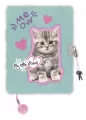 Pamiętnik z kłódką 3D włochacz A5 96k My Little Friend MINT KITTY - tantis.pl