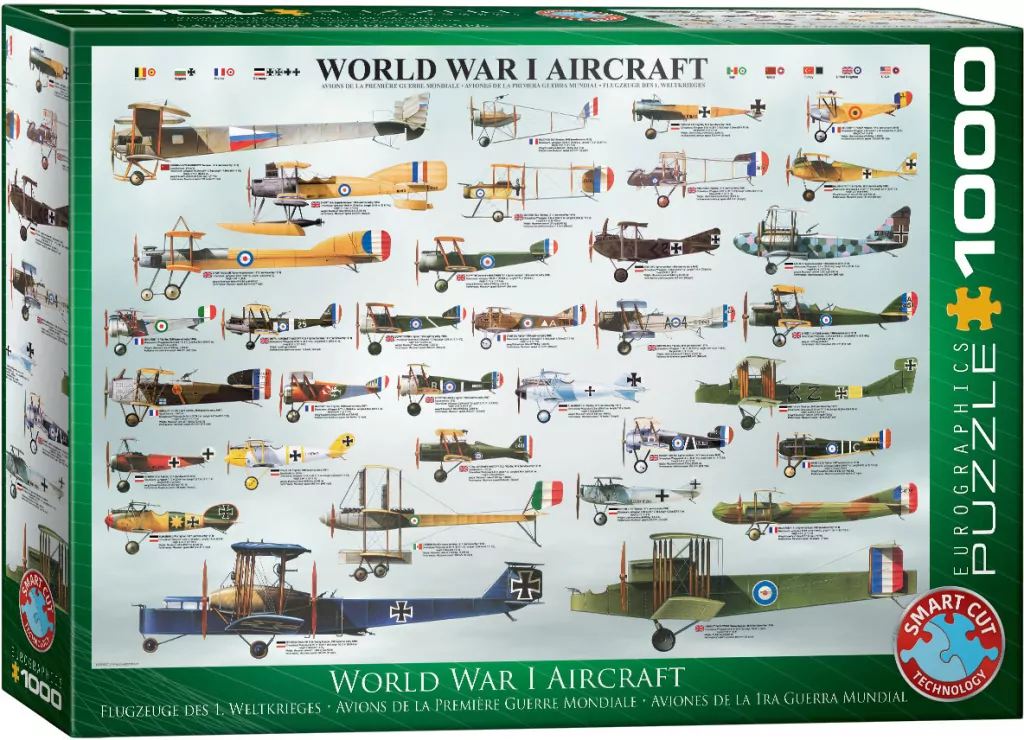 Puzzle 1000. Samoloty z okresu I wojny światowej. 6000-0087 - tantis.pl