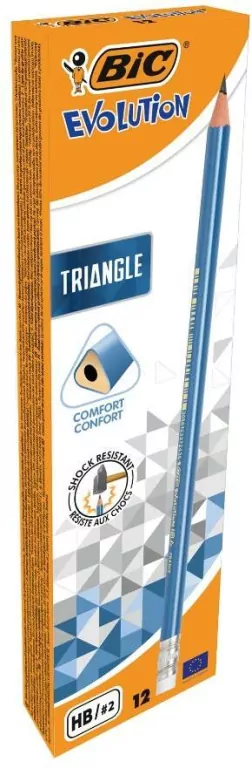 Ołówek Evolution Triangle trójkątny z gumką - tantis.pl