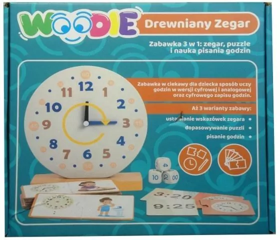 Drewniany zegar Woodie 3w1 - tantis.pl