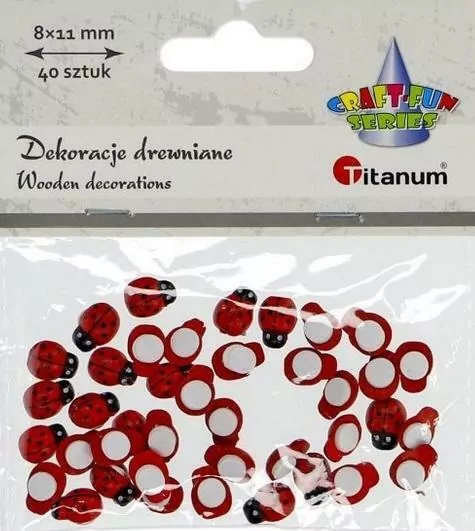 Dekoracje samoprzylepne 3D biedronki 8x11mm - tantis.pl