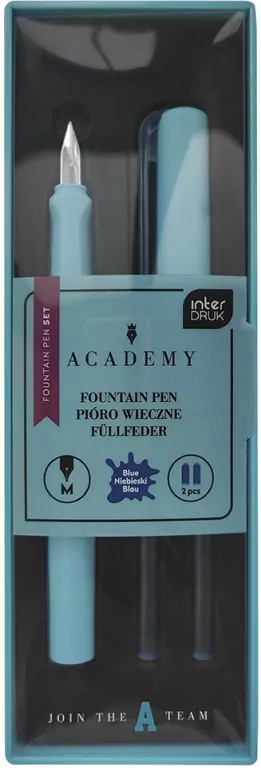 Zestaw pióro wieczne + 2 naboje w etui Academy mix - tantis.pl