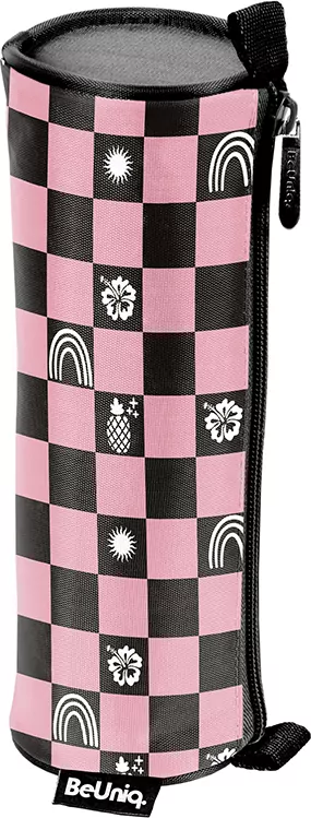 Piórnik tuba Pink kratka-różowa BeUniq BU26SU-003 - tantis.pl