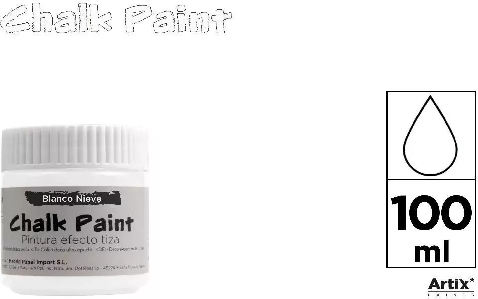 Farba kredowa 100ml biała (6szt) - tantis.pl