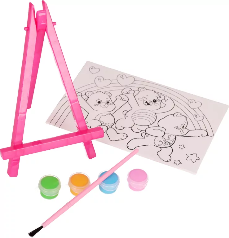 Podobrazie z nadrukiem i farbkami. Care Bears - tantis.pl
