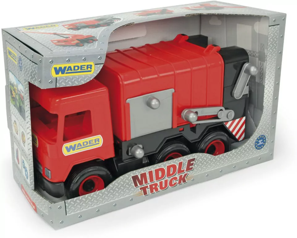 Śmieciarka czerwona. Middle truck - tantis.pl