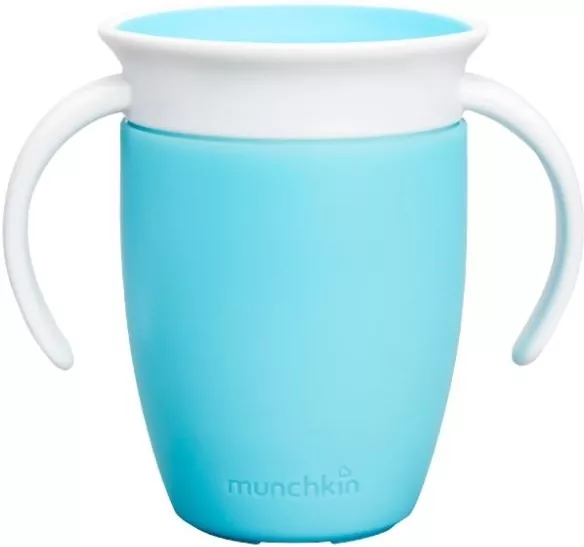 Kubek treningowy z uchwytami Munchkin Miracle 360 ? 207ml niebieski - tantis.pl
