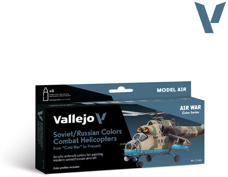 Vallejo: 71.601 - Model Air - Air War - Soviet/Russian Colors Combat Helicopters from "Cold War" to Present (8x18 ml) - tantis.pl