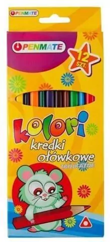 Kredki ołówkowe trójkątne Kolori. 12 kolorów - tantis.pl