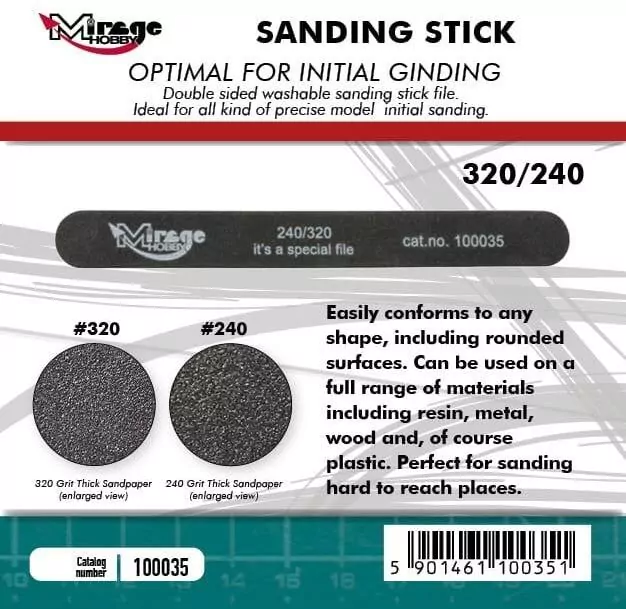Pilnik ścierny Sanding Stick Double Grid 240/320 - tantis.pl