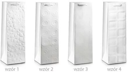 Torba prezentowa Lux biała 36x12x10cm MIX - tantis.pl