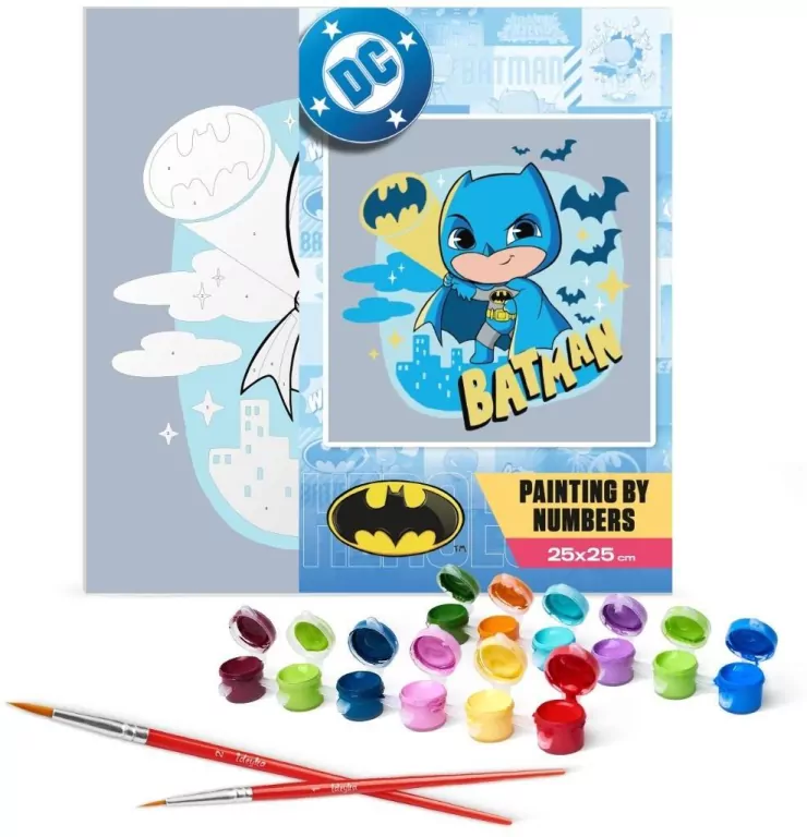 Malowanie po numerach - Batman: Bohater... 25x25cm - tantis.pl