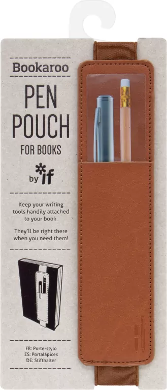 Pen Pouch. Bookaroo. Uchwyt na długopis do książki. Brązowy - tantis.pl
