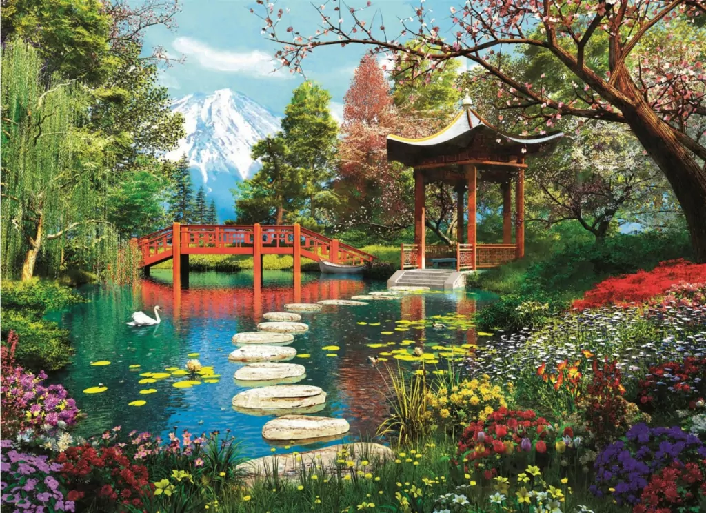 Puzzle 1000. Fuji Garden. 39513 - tantis.pl