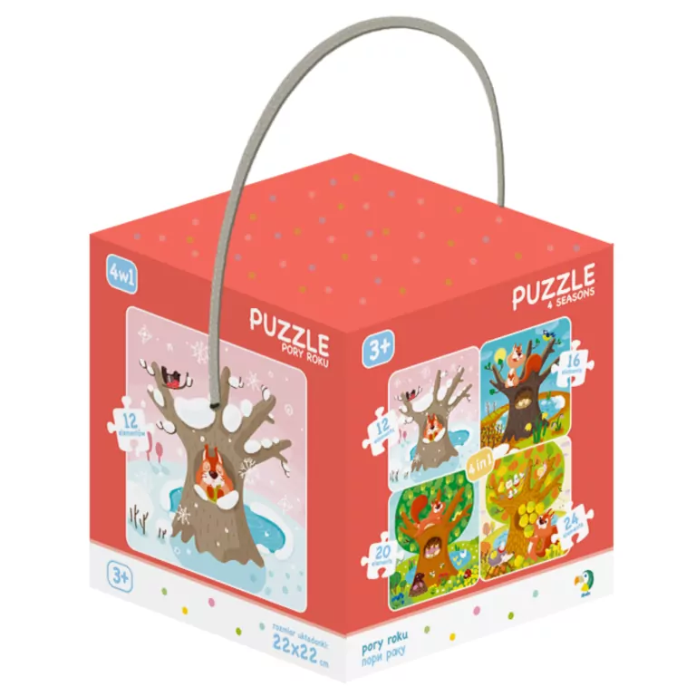Puzzle 4w1. Z wiewiórką przez cztery pory roku - tantis.pl