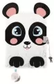 Pamiętnik z kłódką A5/96K 3D włochacz Panda - tantis.pl