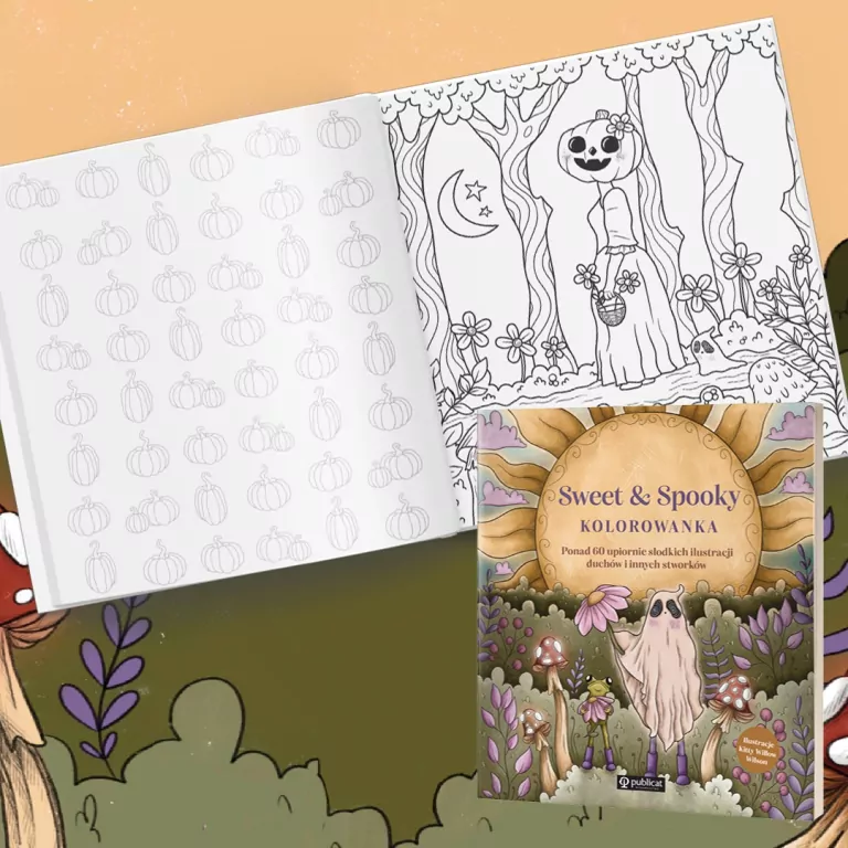 Sweet & Spooky. Kolorowanka. Ponad 60 upiornie słodkich ilustracji duchów i innych stworków - tantis.pl