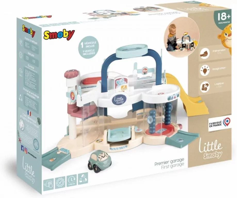 SMOBY. Little Mój Pierwszy Garaż Samochodzik - tantis.pl