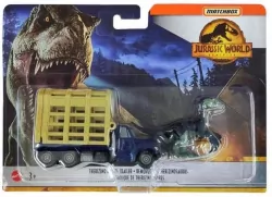 Matchbox Jurassic World Transporter z Terizinozaur
