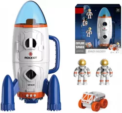 Zestaw duża rakieta i 2 kosmonautów