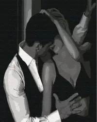 Malowanie po numerach. W ramionach miłości 40x50