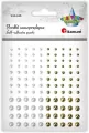 Perełki samoprzylepne okrągłe 120 szt białe złote - tantis.pl