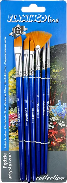Pędzle artystyczne 6 sztuk - tantis.pl