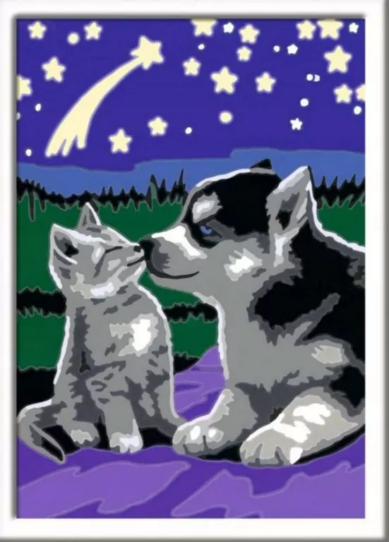 Malowanie po numerach dla dzieci. Przyjaciele na zawsze - tantis.pl